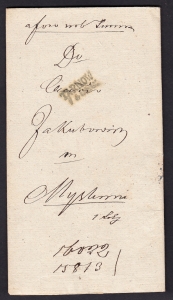 Tarnów-Myślenice obwoluta listu z treścią 1840 rok