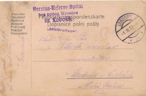 Lobositz kartka pocztowa czerwony krzyż 1917 rok