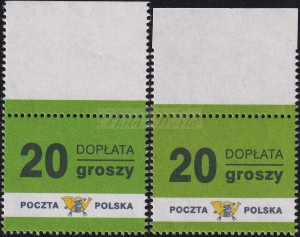 D154 barwa zielona i zielonooliwkowa czysty** Trąbka pocztowa Dopłaty