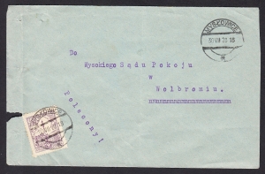 0209+210 koperta listu miejscowego Mysłowice 1928 rok