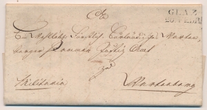 Graz obwoluta listu urzędowego wojskowego z treścią 1824 rok