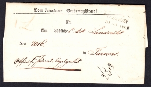 Jarosław - Tarnów obwoluta listu 1842 rok