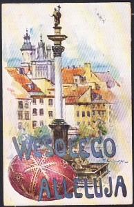 Pocztówka - Warszawa obieg pocztowy 1924 rok