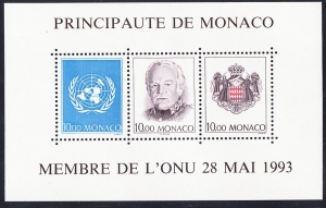 Monaco Mi.2130-2132 blok 60 czysty** Czesław Słania