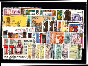 Watykan zestaw znaczków kasowanych