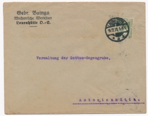 Plebiscyty Górny Śląsk 21 koperta listu 1920 rok