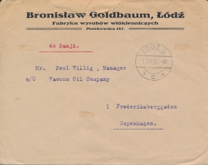 0169 I + 177 koperta listu firmowego zagranicznego inflacja 17.IV.1924 rok