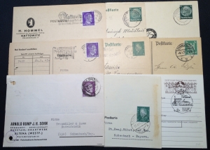 Niemcy zestaw kartek obieg pocztowy