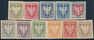 0055-65 czyste * Orzeł na tarczy heraldycznej