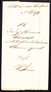 Obwoluta listu z treścią 1849 rok