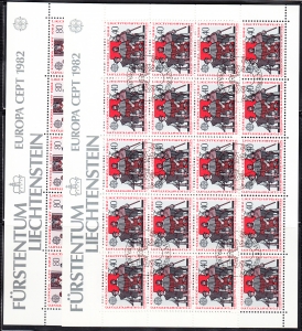 Liechtenstein Mi.0791-792 arkusz kasowany