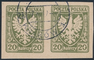 0061 B2 prawa cyfra 0 nominału przerwana parka kasowana
