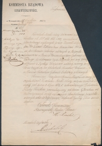 Komisja Rządowa Sprawiedliwości pismo 1868 rok