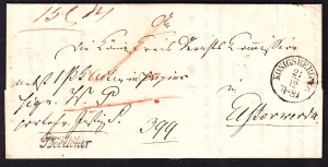 Konigsberg obwoluta listu urzędowego 1853 rok