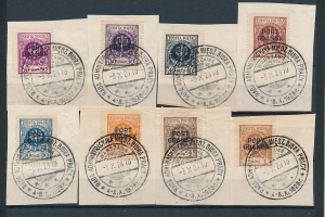 Port Gdańsk zestaw znaczków kasowanych na wycinku