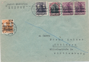 0015 II koperta listu zagranicznego Łódź 1919 rok