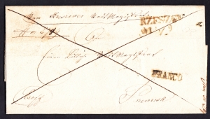 Rzeszów-Przeworsk obwoluta listu 1841 rok