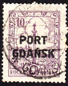 Port Gdańsk 13 b IIIv B2 uszkodzone O kasowany gwarancja+opis