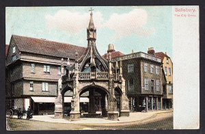 Anglia Salisbury pocztówka obieg pocztowy 1905 rok