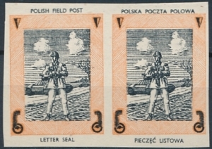 Poczta Polowa nalepka listowa parka czysta**/*