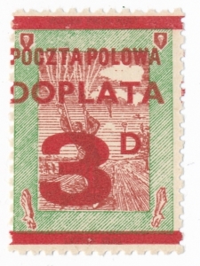 Poczta Polowa nalepka czysta**