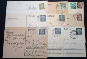 Niemcy zestaw kartek obieg pocztowy