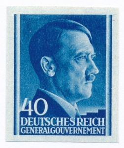 GG 081 nieząbkowany czyste** Portret A.Hitlera na jednolitym tle