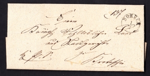 Borek obwoluta listu z treścią 1844 rok