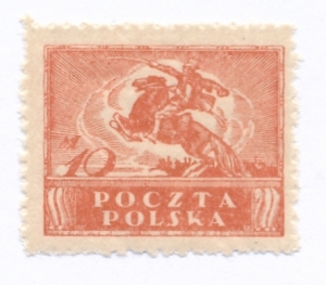 0100 b brązowopomarańczowy ZL 11½ czysty** Wydanie dla obszaru całej Rzeczypospolitej po unifikacji