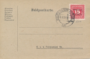 D 3 kartka stempel Bielsko gwarancja 1919 rok bez obiegu