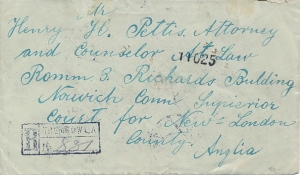 0167 koperta listu poleconego zagranicznego 1924 rok