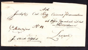 Mikołajów-Lwów obwoluta listu 1841 rok
