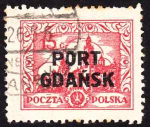 Port Gdańsk 14 a IIx B3 cienkie K kasowany gwarancja+opis
