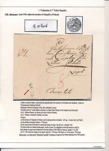 Mariampol-Lwów obwoluta listu z treścią 1795 rok