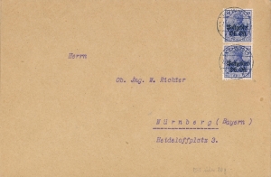 ON24 b koperta listu UP Kowno 1918 rok