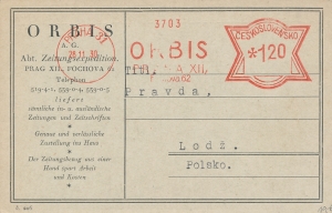 Czechosłowacja kartka 1930 rok 