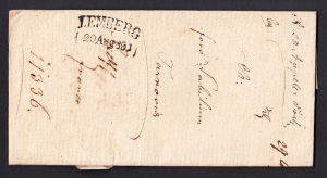 Lemberg ( Lwów ) - Tarnów obwoluta listu 1831 rok