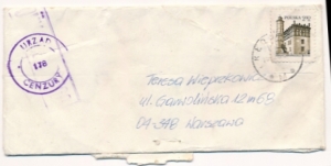 2551 koperta listu cenzura wojskowa 19.12.1981 rok