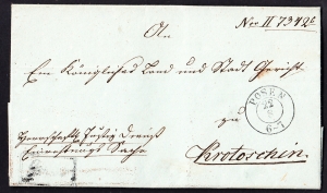 Posen - Krotoszyn obwoluta listu 1844 rok