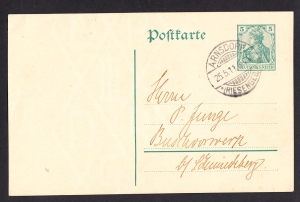 Deutsches Reich całostka kasowana Arnsdorf 1911 rok