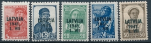 Okupacja Niemiecka Łotwa Mi.1-6 czyste** (brak Mi.3 )