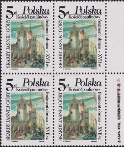 2890 plamka w nominale czwórka gwarancja+opis czysty**