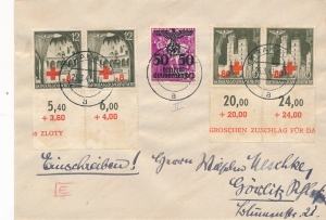 GG 024 II koperta listu zagranicznego Kraków 1 1941 rok