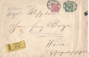 Austria Modling - Wiedeń koperta 1903 rok
