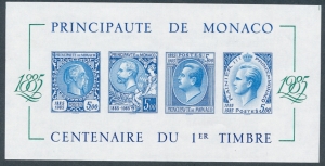 Monaco Mi.1727-1730 blok 31 nieząbkowany Czesław Słania czyste**