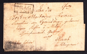 Praga obwoluta listu z treścią 1831 rok