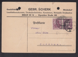 Deutsches Reich Mi.148+183 kartka stempel Berlin 1922 rok
