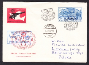 Czechosłowacja koperta listu lotnicznego Praga 1962 rok
