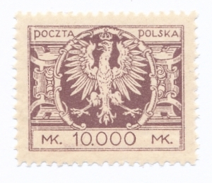 0172 u papier cienki ZL 11½ czysty** Duży orzeł na tarczy barokowej