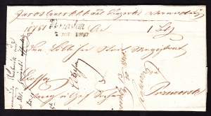 Jarosław-Przeworsk obwoluta listu 1840 rok